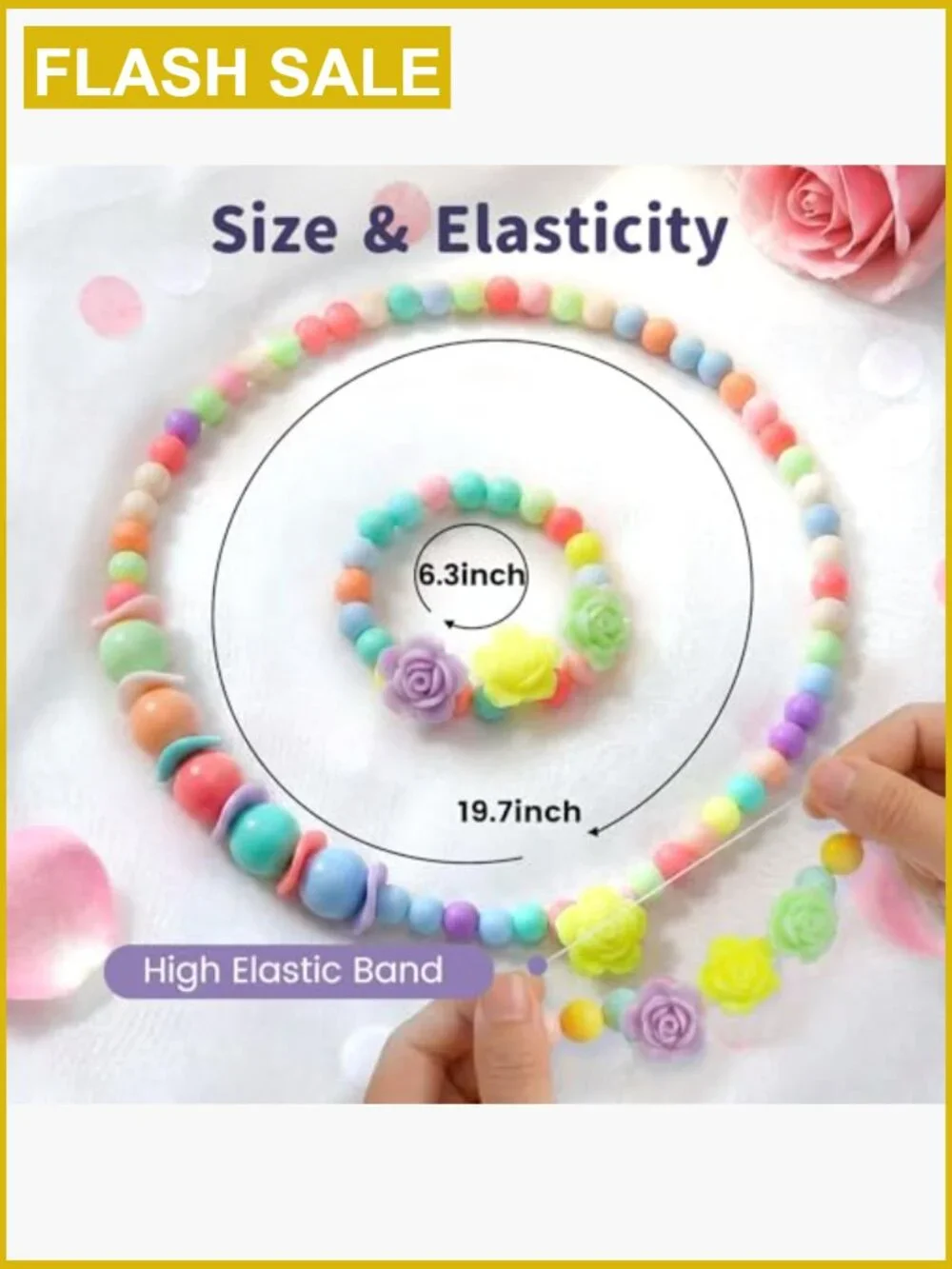 3-Pack Toddler Play Jewelry Set - Necklace & Bracelet for Girls